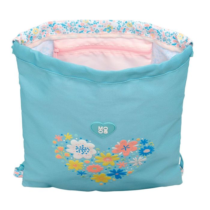 Sac à dos serré par des ficelles Moos Fiori Multicouleur 35 x 40 x 1 cm 4