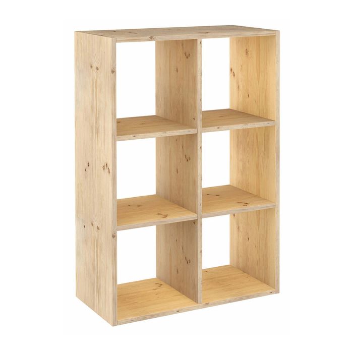 Étagère Astigarraga Dinamic 6 Marron Naturel Pin 70,8 x 33 x 105,4 cm Cubes Modulaire