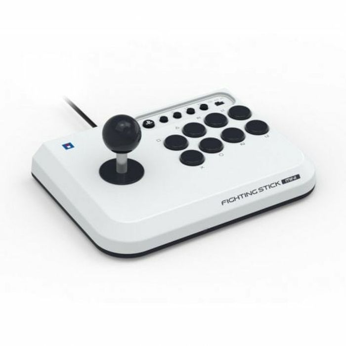 Hori Fighting Stick Mini - Manette de jeu filaire blanche officielle PlayStation pour PS5, PS4, PC - Stick arcade compact 8 boutons Hori Fighting Stick Mini - Manette de jeu filaire blanche officielle PlayStation pour PS5, PS4, PC - Stick arcade compact 8 boutons