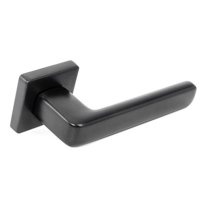 Manivela Con Roseta Modelo Gamma Acabado Negro Mate System 1