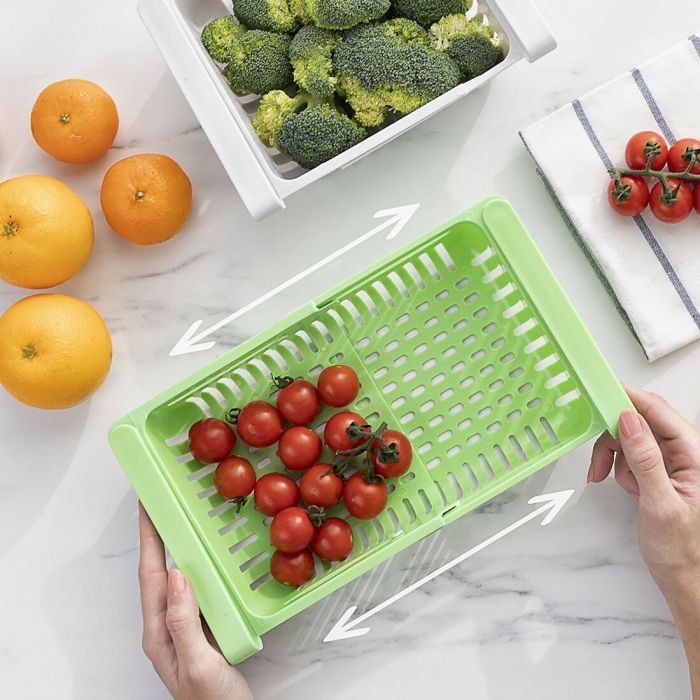 Rangement Réglable pour Réfrigérateur Friwer InnovaGoods 2 Unités 6 Rangement Réglable pour Réfrigérateur Friwer InnovaGoods 2 Unités 6