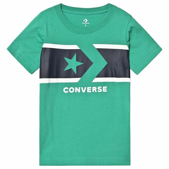 T shirt à manches courtes Enfant Converse Stripe Star Chevron Vert 0 T shirt à manches courtes Enfant Converse Stripe Star Chevron Vert 0
