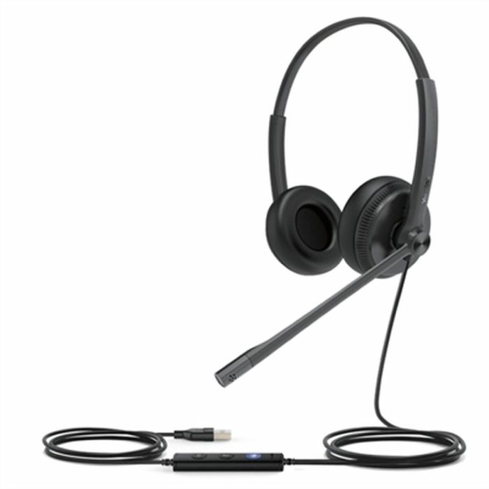 Yealink UH34 Dual Teams Casque USB Binaural avec Micro Anti-Bruit, Noir, Connectivité Filaire