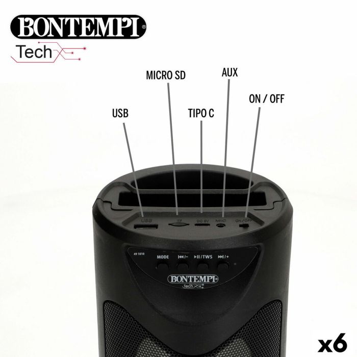 Enceinte avec Microphone Karaoké Bontempi 6 Unités 14