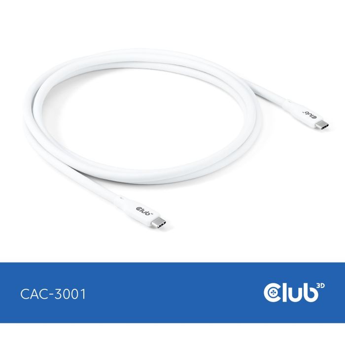 Club3D Lifestyle USB-C Kabel PD 240W.20Gbps 2m weiß St/St 6