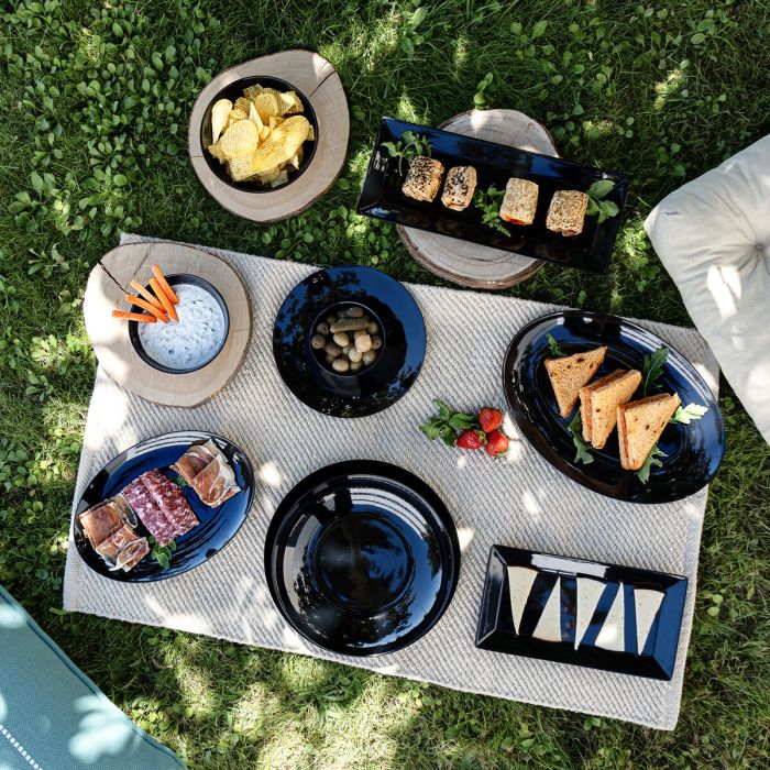 Assiette plate Quid Select Basic Noir Mélamine Ø 25 cm (24 Unités) 4 Assiette plate Quid Select Basic Noir Mélamine Ø 25 cm (24 Unités) 4