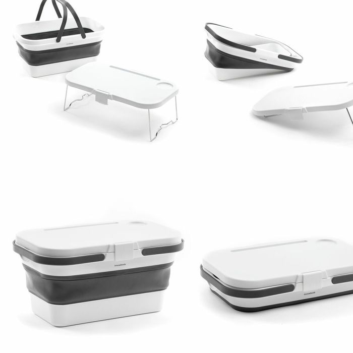Panier de Pique-nique Pliable avec Couvercle-table Pickning InnovaGoods 2 Panier de Pique-nique Pliable avec Couvercle-table Pickning InnovaGoods 2
