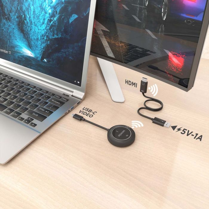 Câble USB-C vers HDMI Aisens ASWL-H2KC30M003-BK Noir 2 Câble USB-C vers HDMI Aisens ASWL-H2KC30M003-BK Noir 2