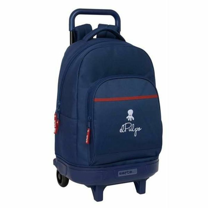 Cartable à roulettes El Pulpo Blue marine 33 x 45 x 22 cm