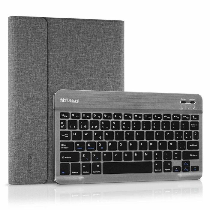 Housse pour Tablette et Clavier Subblim SUB-KT2-BT0002 Gris Espagnol Qwerty Bluetooth 0 Housse pour Tablette et Clavier Subblim SUB-KT2-BT0002 Gris Espagnol Qwerty Bluetooth 0