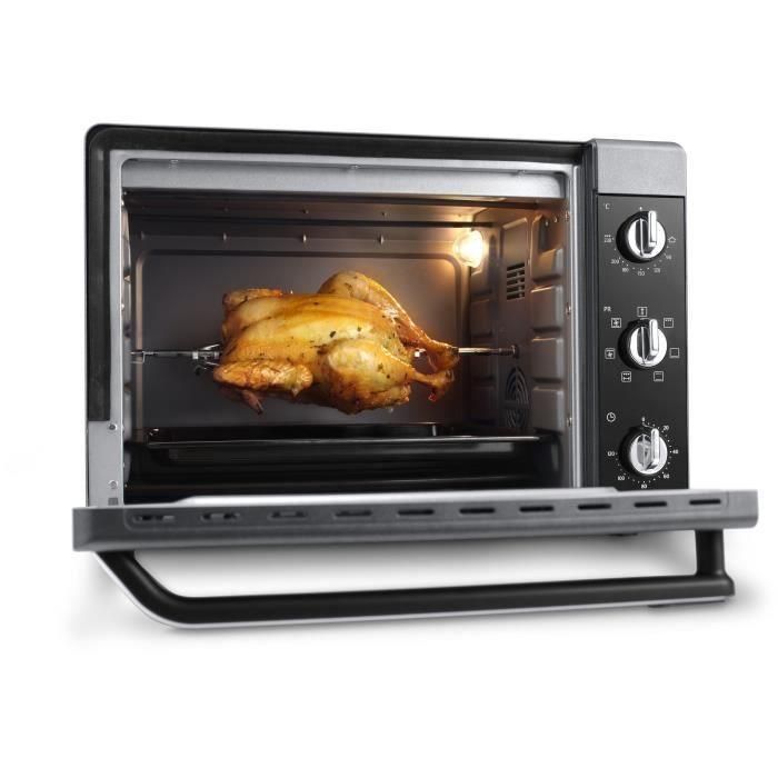 Mini-four - Chaleur tournante - Tournebroche - DELONGHI - EO40123.S - Noir - 40 L - 51,5 x 44 x 36 cm - 2000 W 2 Mini-four - Chaleur tournante - Tournebroche - DELONGHI - EO40123.S - Noir - 40 L - 51,5 x 44 x 36 cm - 2000 W 2