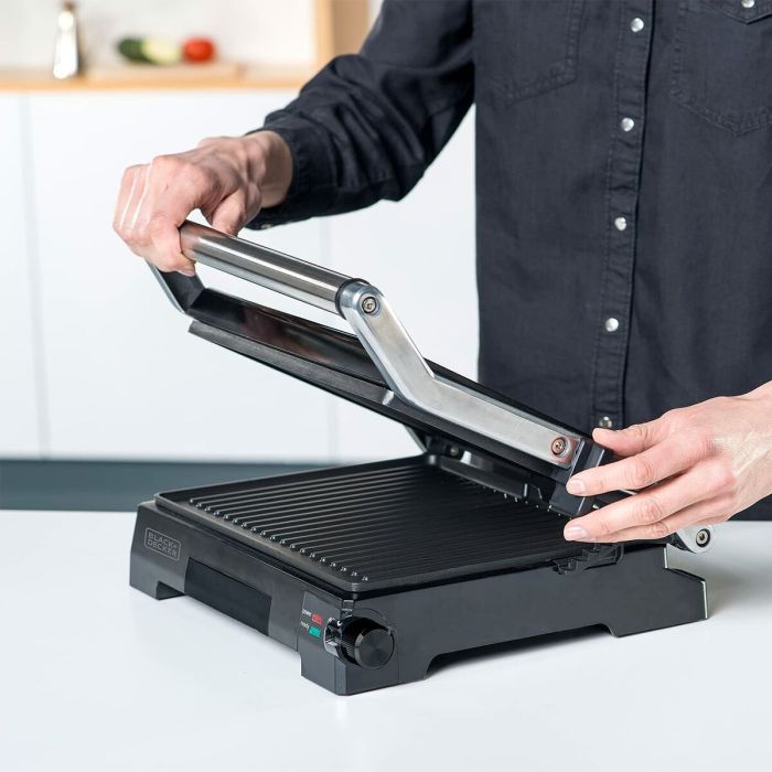 Machine à sandwich Black & Decker BXGF2200E Noir Aluminium 2200 W 6