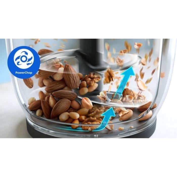 Hachoir Philips Noir Acier inoxydable Plastique 450 W 3