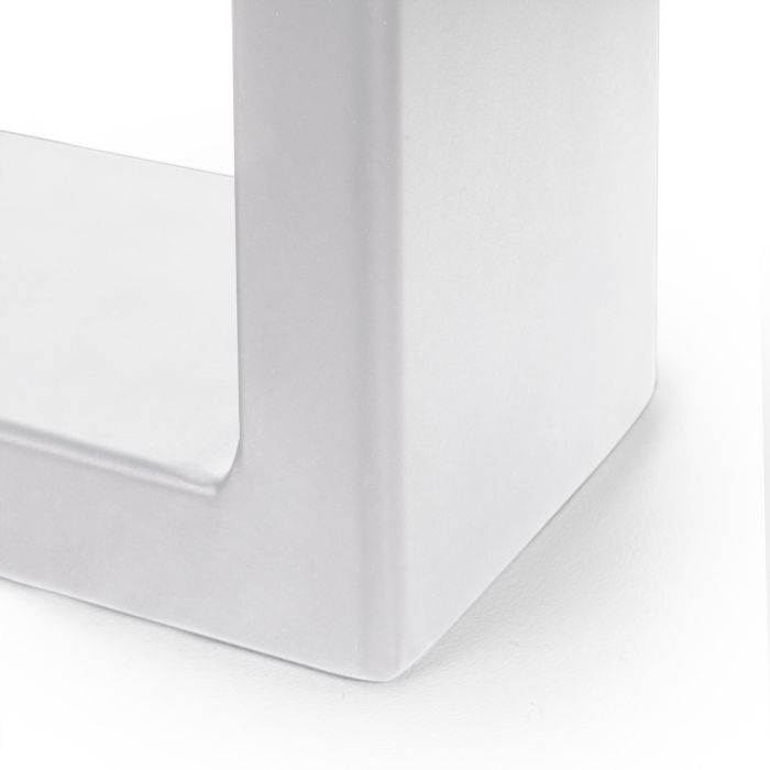 Emuca Jeu de pieds rectangulaires Square pour table, largeur 600mm, Acier, Peint en blanc 3