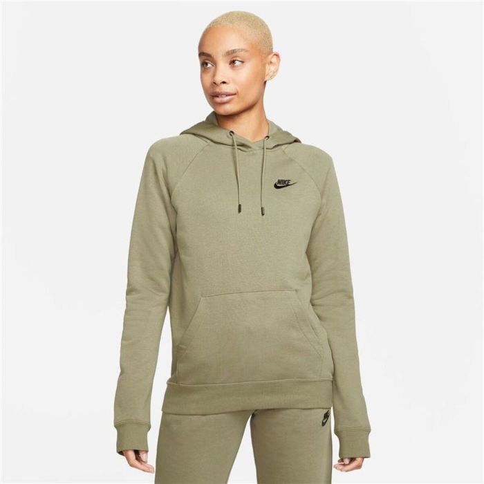 Sweat à capuche femme Nike Sportswear Essential Vert foncé 5