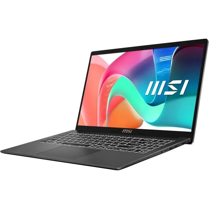 MSI Modern 15 F13MG-698XFR - PC Portable 15,6" FHD IPS - Intel Core i3-1315U - 16 Go RAM - 512 Go SSD NVMe - Wi-Fi 6E - Clavier AZERTY - Sans Système d'Exploitation MSI Modern 15 F13MG-698XFR - PC Portable 15,6" FHD IPS - Intel Core i3-1315U - 16 Go RAM - 512 Go SSD NVMe - Wi-Fi 6E - Clavier AZERTY - Sans Système d'Exploitation