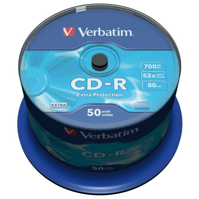 CD-R Verbatim Extra Protection 700 MB 52x 50 Pièces (4 Unités) 1