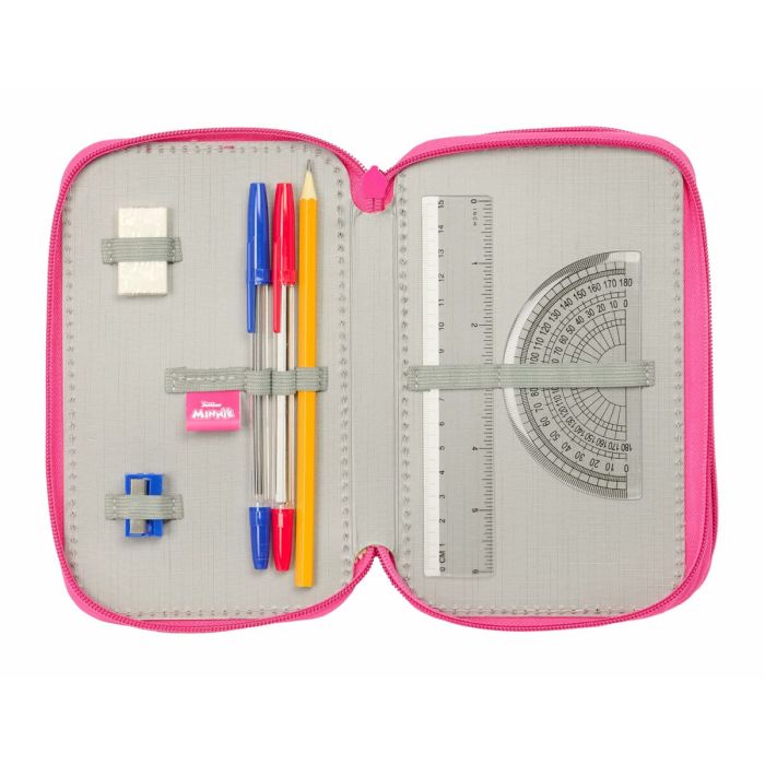 Pochette à crayons triple Minnie Mouse Rose 12,5 x 19,5 x 5,5 cm 37 Pièces 5 Pochette à crayons triple Minnie Mouse Rose 12,5 x 19,5 x 5,5 cm 37 Pièces 5