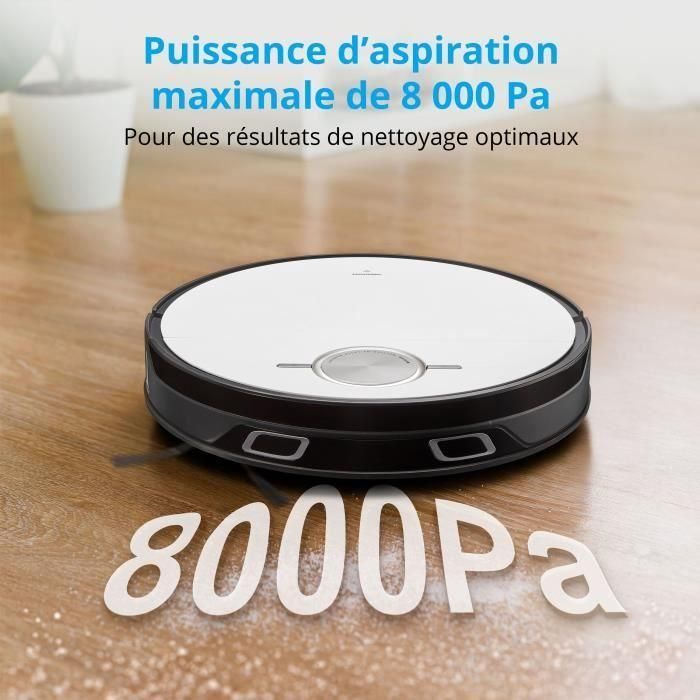 MEDION X50 SW - Robot Aspirate0ur Laveur avec Station de Vidange - Navigation Laser - Puissance 8000 Pa - Zones NO GO & GO 5