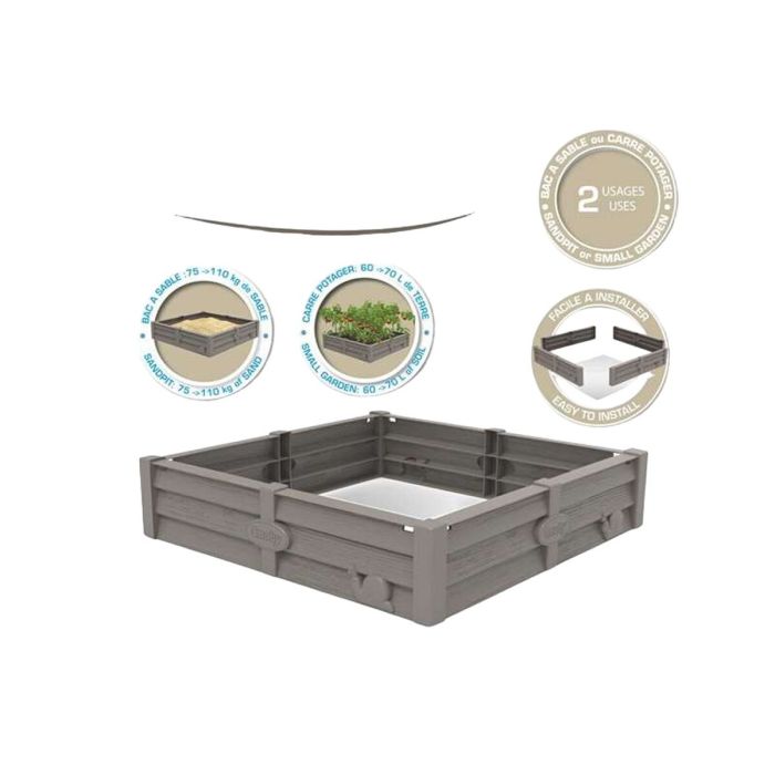 Bac à sable Smoby Plastique 77 x 76 x 17 cm 60 L 2 Bac à sable Smoby Plastique 77 x 76 x 17 cm 60 L 2