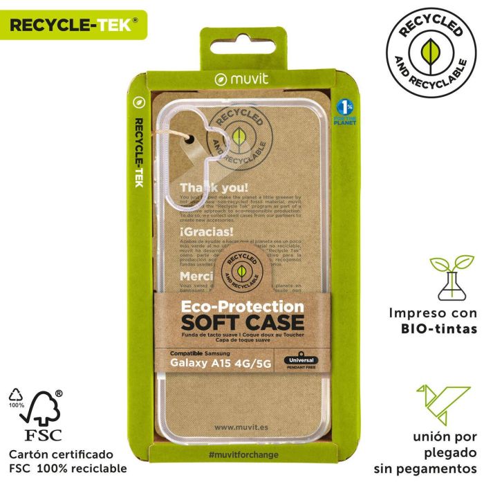 Protection pour téléphone portable Muvit for Change Galaxy A15 Samsung Galaxy A14 5G 3