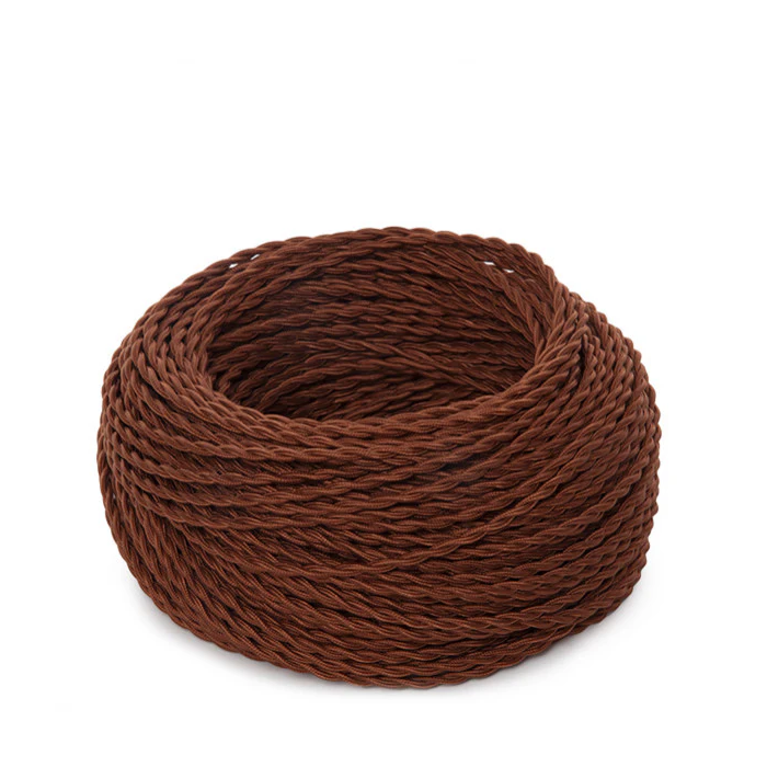 Cable Trenzado 2x0,75 x 1M PURPLE Câble électrique avec 2 fils de cuivre multifilaire, gaine textile, 1 mètre 34