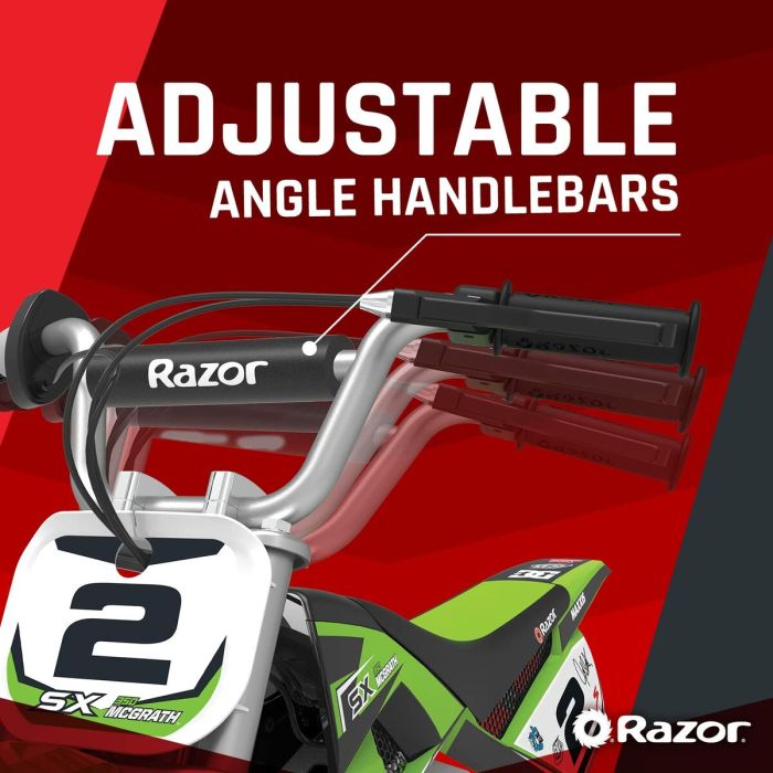 Scooter électrique pour Enfants Razor Dirt Rocket SX350 McGrath Blanc Noir Vert Gris