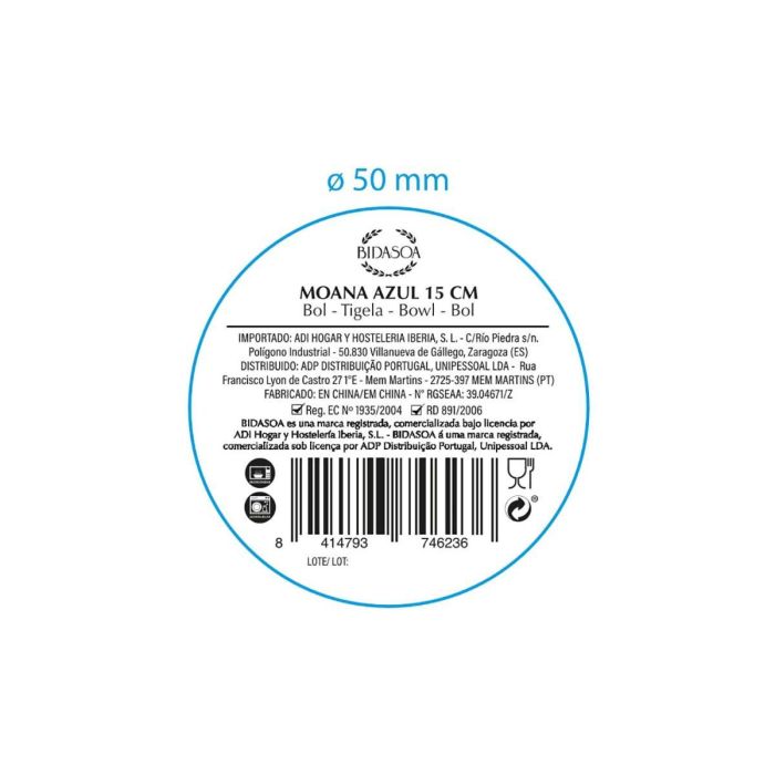 Bol Cerámico Moana Bidasoa 14,5 cm 3 Bol Cerámico Moana Bidasoa 14,5 cm 3