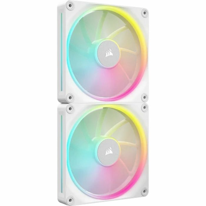 Corsair CO-9051032-WW Kit de deux ventilateurs iCUE LINK LX140 RGB Blanc pour PC