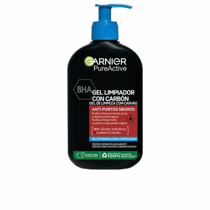 Garnier Gel Nettoyant Anti-Points Noirs au Charbon Actif Purifiant - 250 ml