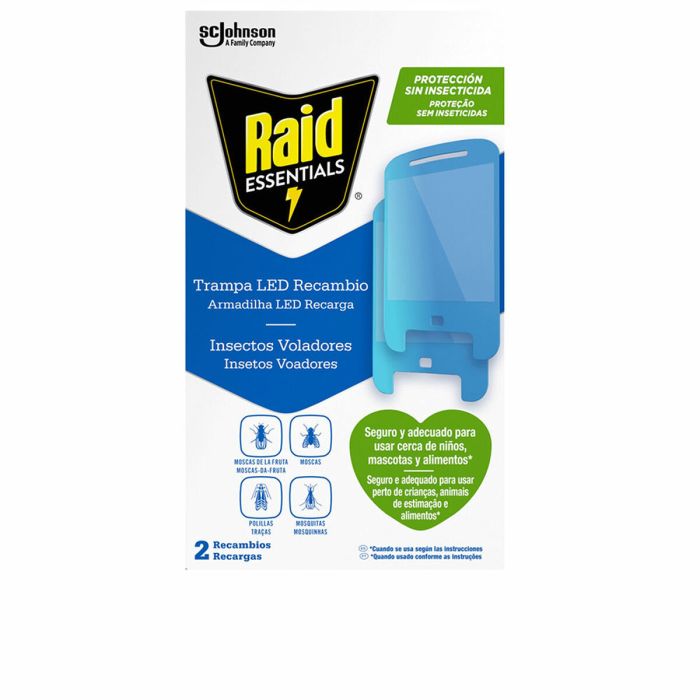 Raid Piège à insectes LED sans insecticide avec 2 recharges
