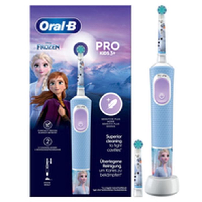 Brosse à dents électrique Oral-B Frozen Noir Multicouleur (2 Pièces) (2 Unités) 18