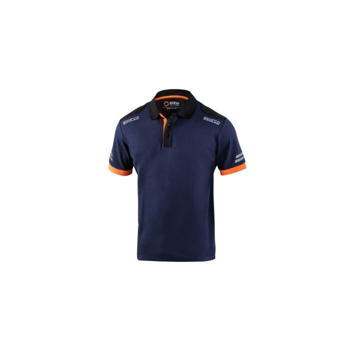 Polo à manches courtes homme Sparco TW Bleu Orange Bleu foncé 0 Polo à manches courtes homme Sparco TW Bleu Orange Bleu foncé 0