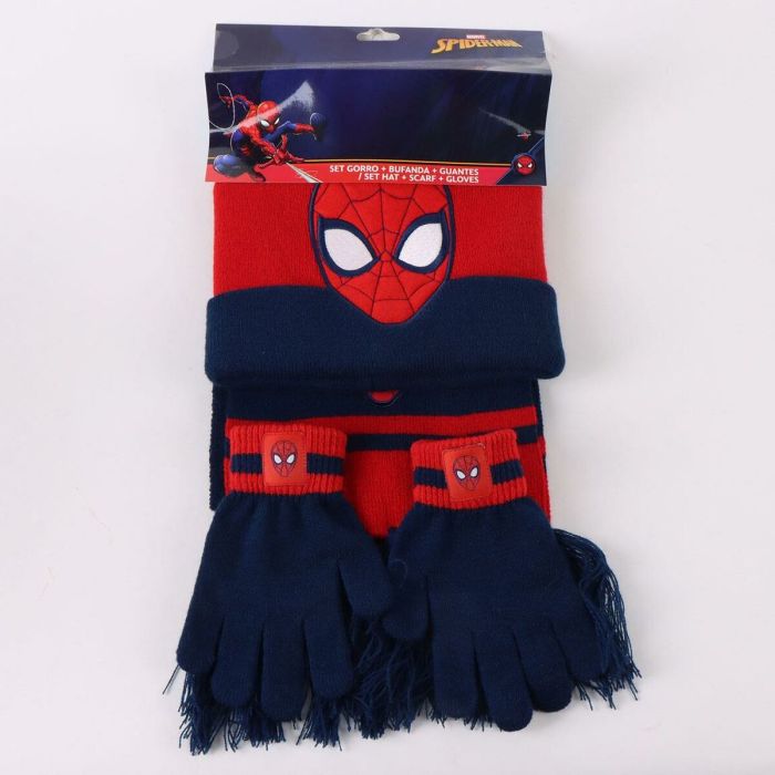 Bonnet et gants Spider-Man Bleu 4