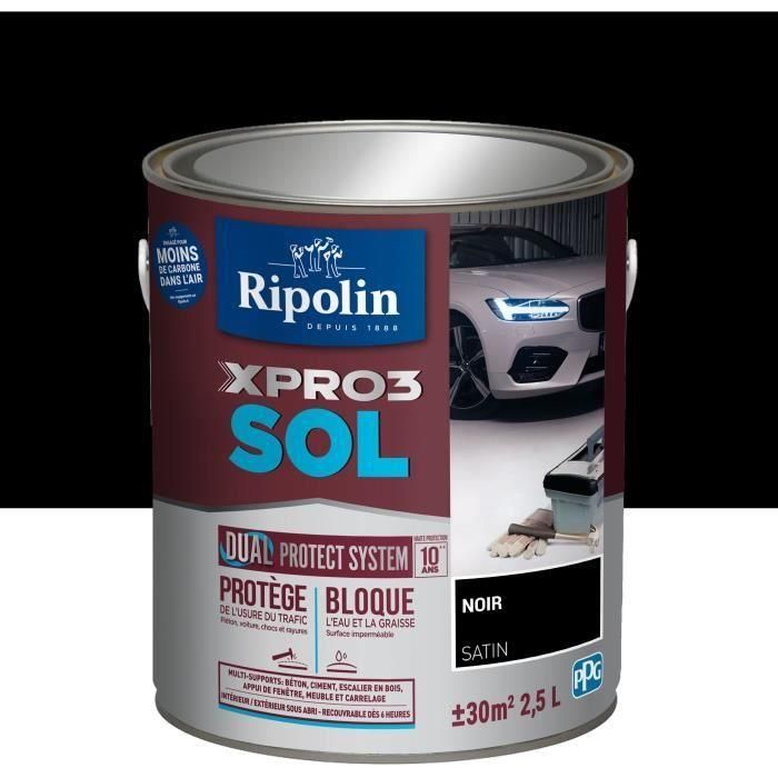 Peinture sol - RIPOLIN - Noir - Mat - 2,5L 1 Peinture sol - RIPOLIN - Noir - Mat - 2,5L 1