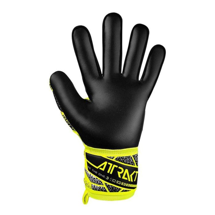 Gants de Gardien de But Reusch Attrakt Silver safe Jaune Noir Adultes 3