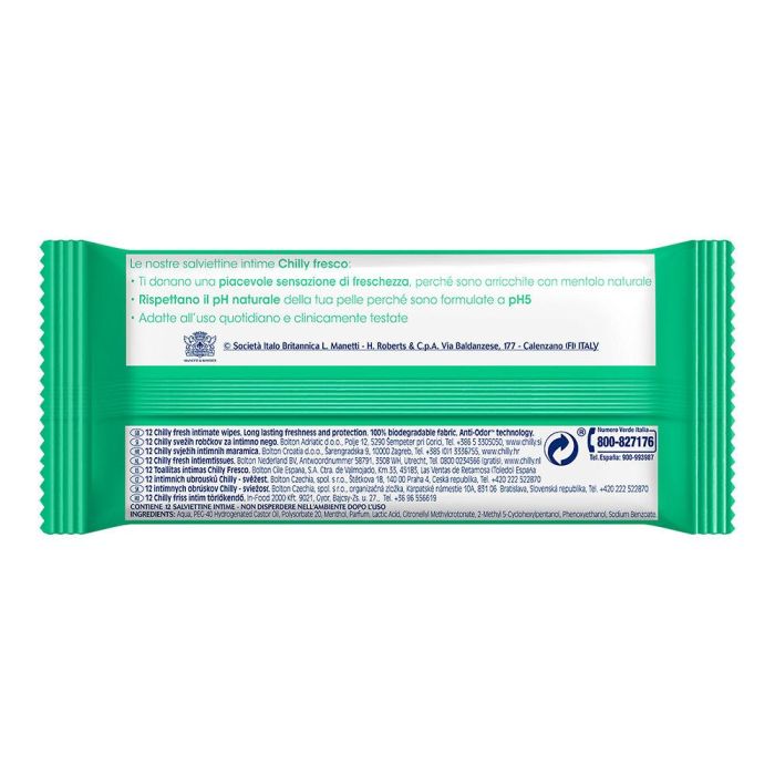 Chilly Lingettes Intimes Fresh 12 Unidades 1