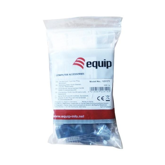 Equip Steckverbinder RJ45 Cat6A 5er Set. geschirmt werk.frei 1 Equip Steckverbinder RJ45 Cat6A 5er Set. geschirmt werk.frei 1