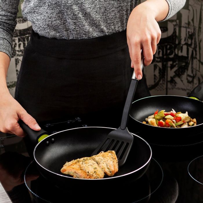 Espátula Perforada Acero Inoxidable Habitat Quid 36x7x6 cm (12 Unidades) 2