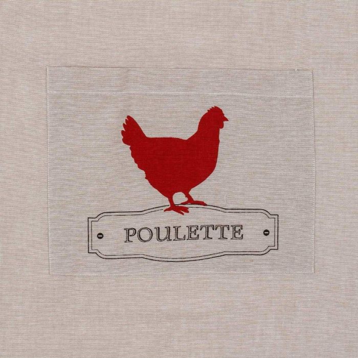 Tablier avec Poche Atmosphera Poulette Beige Coton 60 x 80 cm 2 Tablier avec Poche Atmosphera Poulette Beige Coton 60 x 80 cm 2