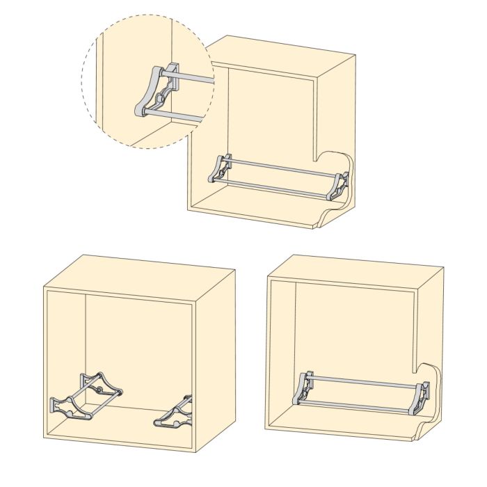 Emuca Range-chaussures Self pour intérieur d'armoire, Peint en aluminium, Acier et Plastique. 11