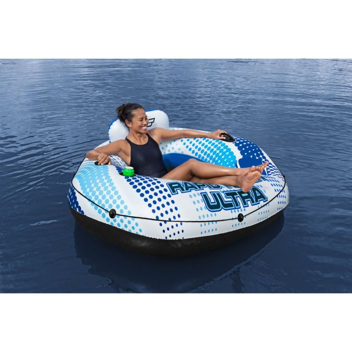 Bestway Bouée Gonflable Rapid Rider avec Poignées et Refroidisseur 165x148 cm Plage et Piscine 43726 1