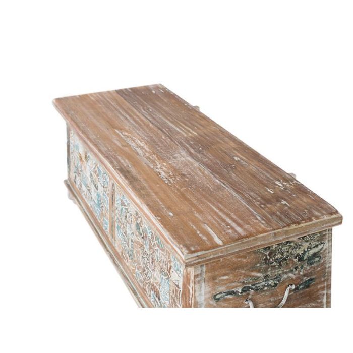GINER Y COLOMER Mueble baûl coffre de rangement en bois de manguier et bois recyclé, finition multicolore rustique - 106 x 41 x 36 cm 4 GINER Y COLOMER Mueble baûl coffre de rangement en bois de manguier et bois recyclé, finition multicolore rustique - 106 x 41 x 36 cm 4
