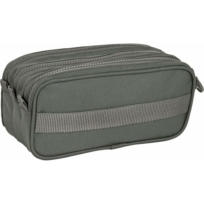 Trousse Fourre-Tout Triple Kappa Basics Gris 21,5 x 10 x 8 cm 1