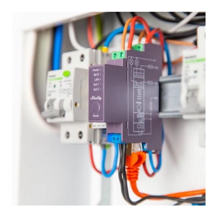 Shelly Relais "Pro 2" WLAN LAN Max. 25A 2 Kanäle 2 Phasen BT DIN-Rail 1 Shelly Relais "Pro 2" WLAN LAN Max. 25A 2 Kanäle 2 Phasen BT DIN-Rail 1
