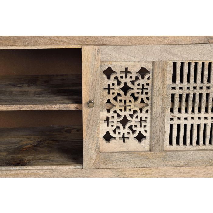 GINER Y COLOMER - Meuble TV 2 portes coulissantes en bois de manguier avec pieds en métal - Dimensions 160 x 65 x 40 cm - Couleur Naturel 4 GINER Y COLOMER - Meuble TV 2 portes coulissantes en bois de manguier avec pieds en métal - Dimensions 160 x 65 x 40 cm - Couleur Naturel 4