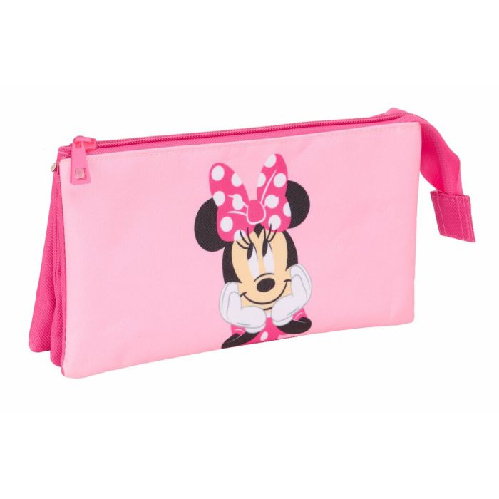Trousse Fourre-Tout Triple Minnie Mouse Rose 22 x 12 x 3 cm 5 Trousse Fourre-Tout Triple Minnie Mouse Rose 22 x 12 x 3 cm 5