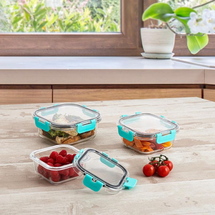 Recipiente Hermético Vidrio Purity Quid 13,7x13,7x6,4 cm - 53 cL 1