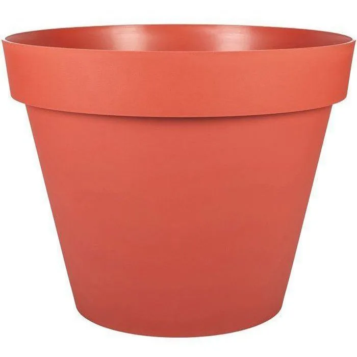 EDA - Pot de fleur rond Toscane Ø 30 cm (29.5x24 cm) - 10 Litres - Intérieur/Extérieur - Résine Terre Battue Orange - 7 Ans Garantie EDA - Pot de fleur rond Toscane Ø 30 cm (29.5x24 cm) - 10 Litres - Intérieur/Extérieur - Résine Terre Battue Orange - 7 Ans Garantie