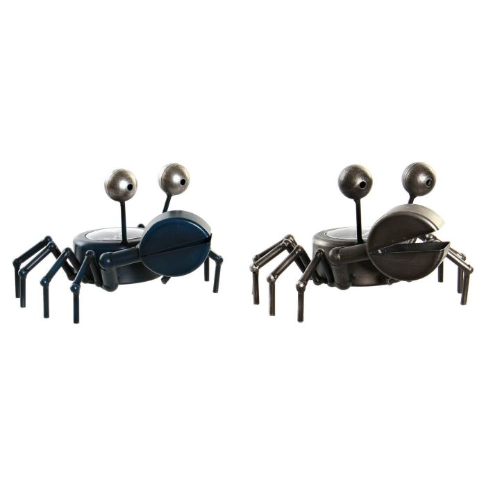 Horloge de table DKD Home Decor Bleu Argenté Animal Vintage Crabe (2 Unités) 1